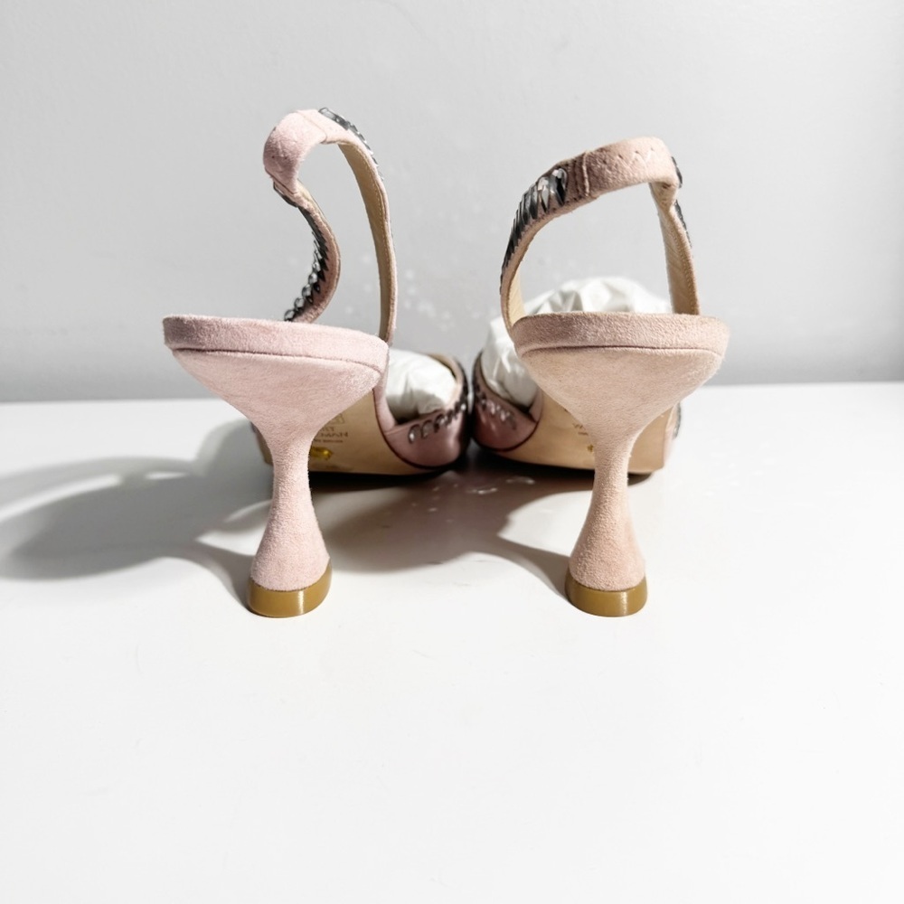 Stuart Weitzman Gemcut XCurve 85 in Suede Ballet Pink  size 6 - Picture 4 of 7